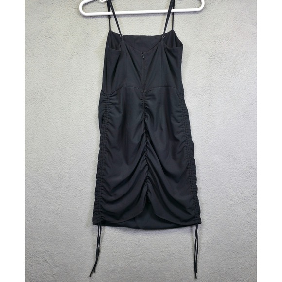 Abercrombie Fitch‎ Mini Dress Womens MT Tall Black Ruched Bodycon Whimsigoth - Picture 4 of 15